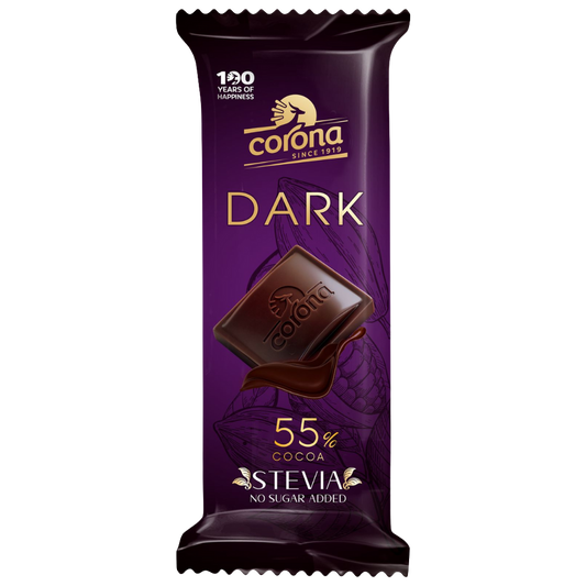 Sugar Free Dark Chocolate 55 % with Stevia - 44 gm