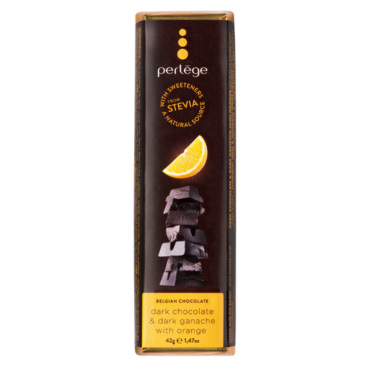 Perlège Belgian Dark Chocolate & Dark Ganache with Orange 42g